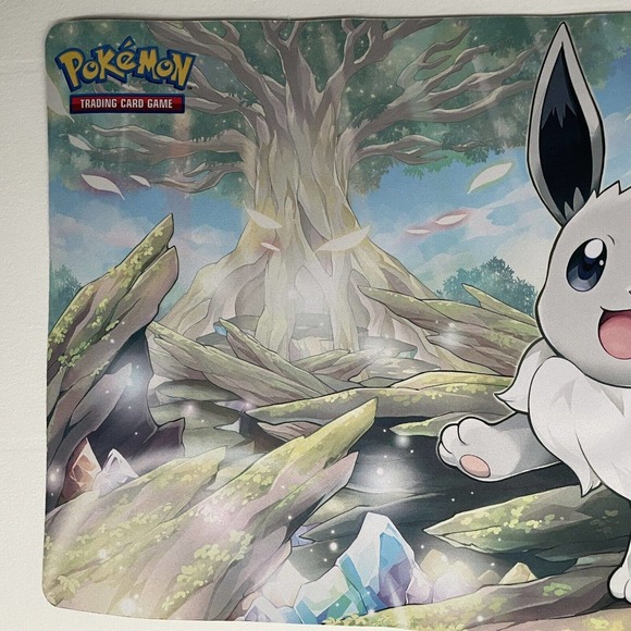 Pokémon Go TCG White Eevee Gaming Mat 23.5” x 13.5” Non Slip Base New Open Box - Picture 3 of 4